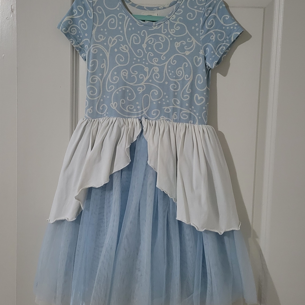 SOLD Blue and White Swirl Dress
